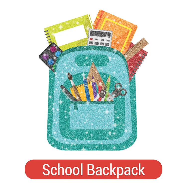 Back To School Theme PAC Glitter HTV (4")