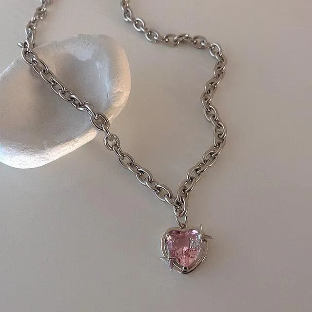Bow Cupid Crystal Choker NecklaceEnchanted Bow Cupid Crystal Choker Necklace
