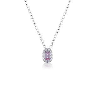 Georgini Pink Sapphire Paris Pendant