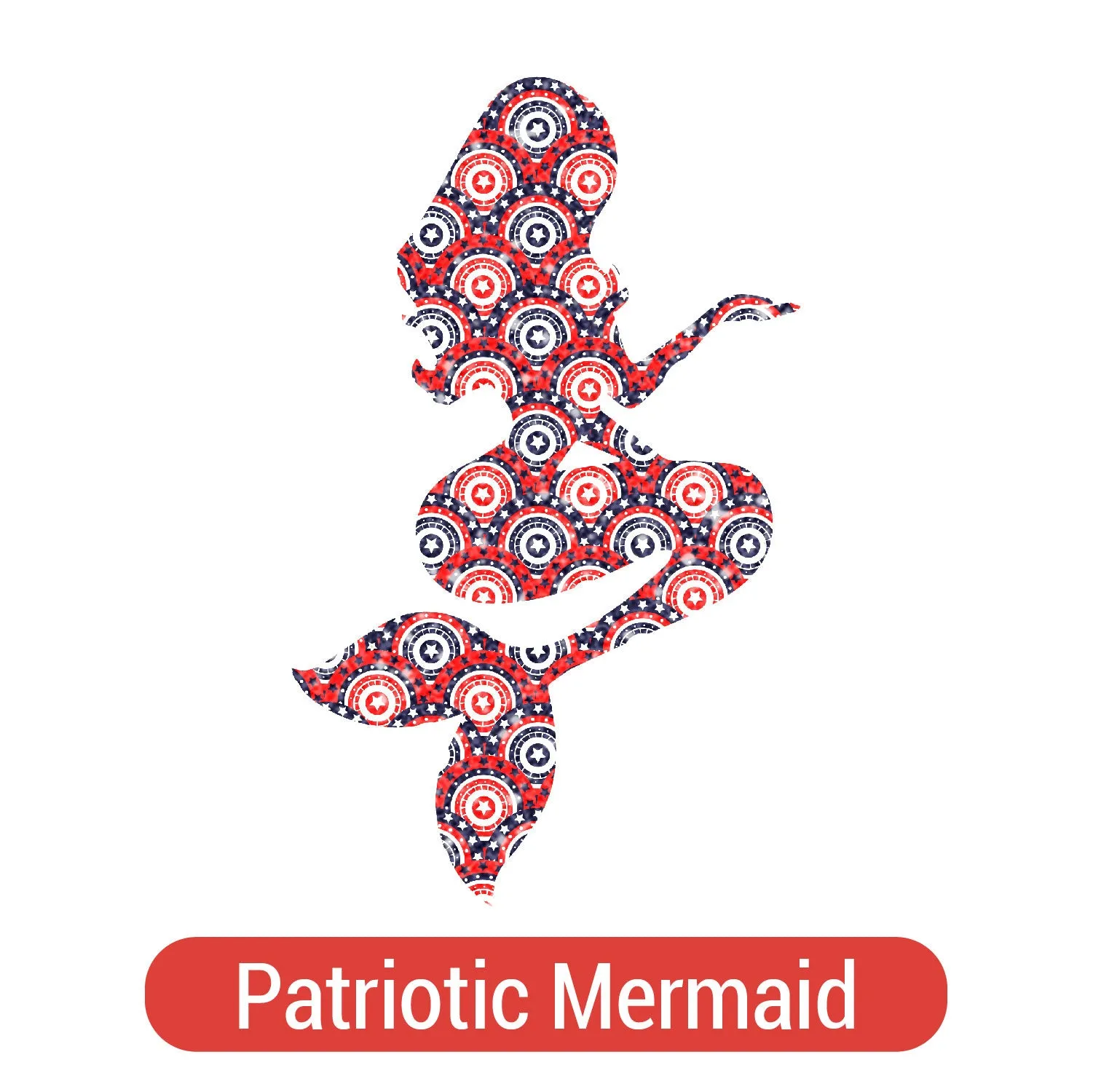 Mermaid Silhouette Theme PAC Glitter HTV - 14 patterns (4")