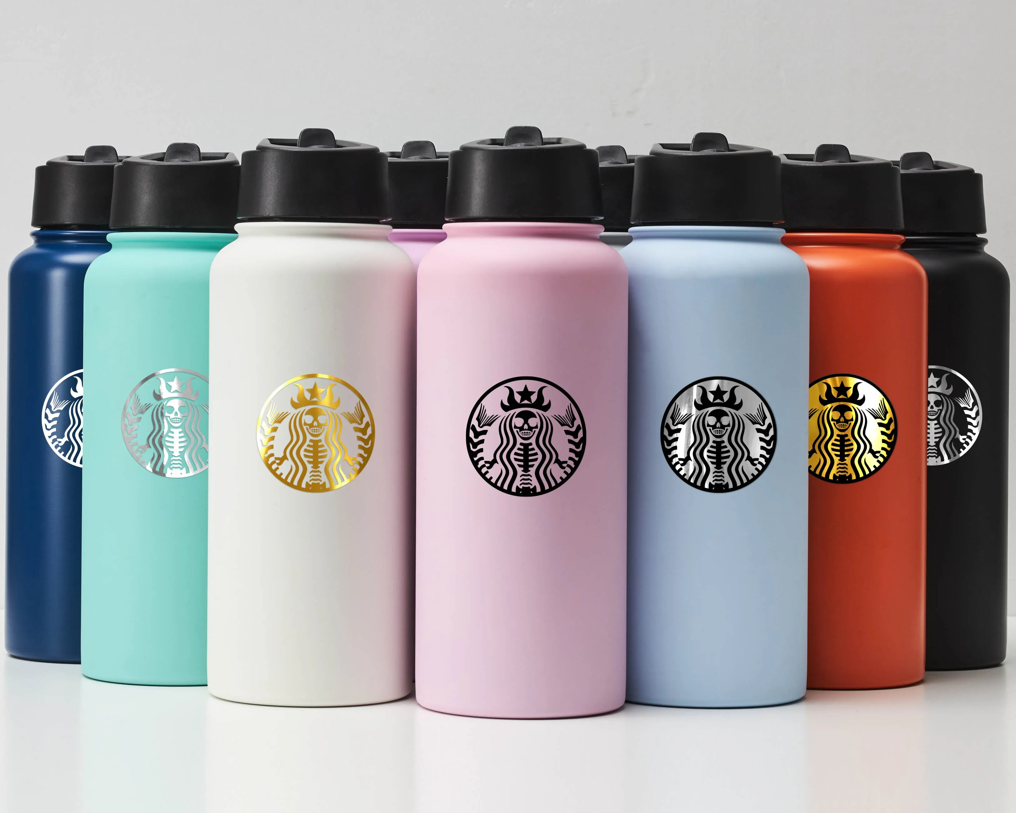 Water Bottle with Evil Mermaid Logo